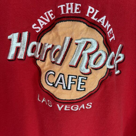 Vintage Hard Rock Cafe Las Vegas Crewneck Sweatshirt, Medium, Red, USA, - Picture 2 of 7